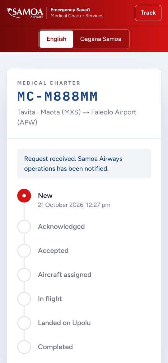 medair-track-mobile screenshot